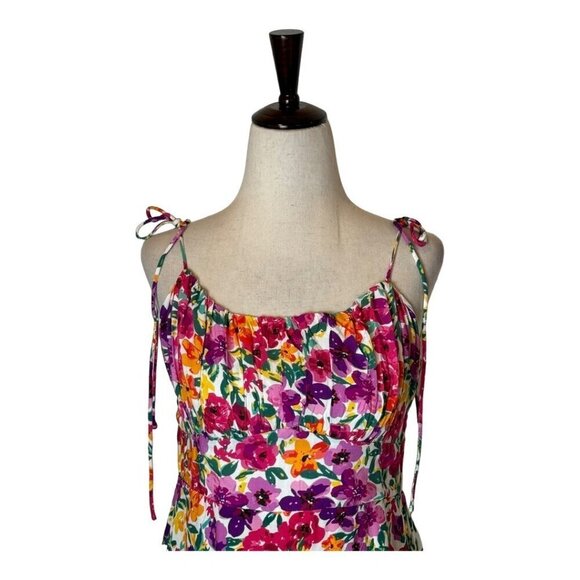 Showpo Dress Women 8 Pink Packed Floral Print Monaco Midi Boho Cottagecore - Picture 4 of 13